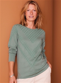 Thermolactyl Chevron Pointelle Jumper